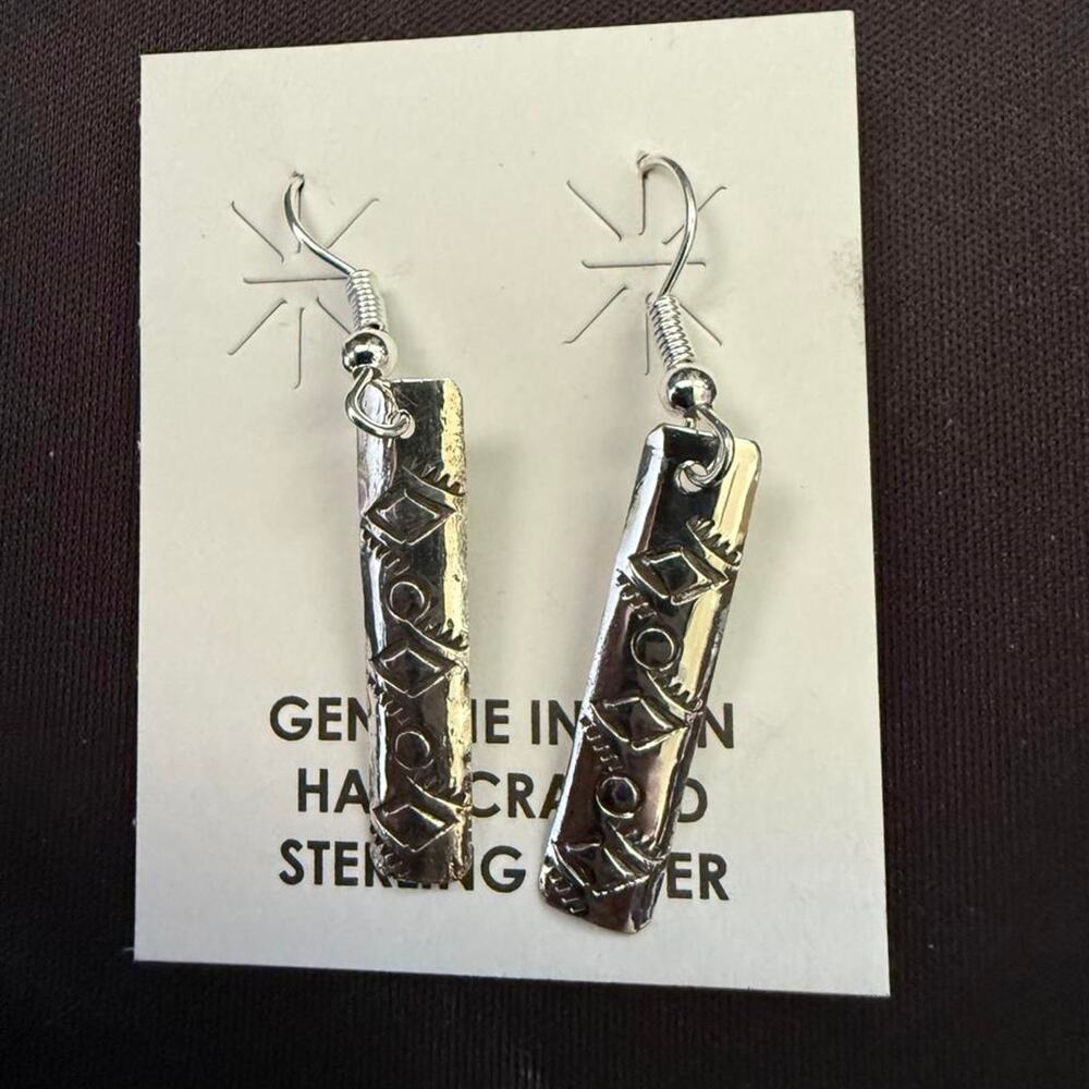 Navajo handmade sterling silver earrings